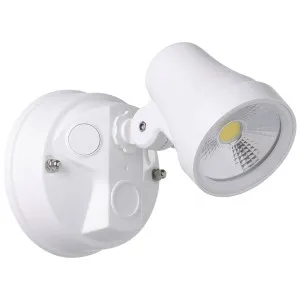Eglo Coastguard Adjustable Single Head Exterior LED Security Light White by Eglo, a Spotlights for sale on Style Sourcebook