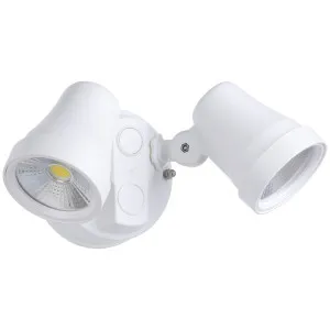 Eglo Coastguard Adjustable Dual Head Exterior LED Security Light White by Eglo, a Spotlights for sale on Style Sourcebook