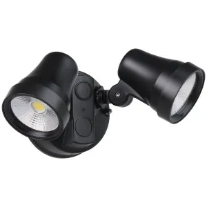 Eglo Coastguard Adjustable Dual Head Exterior LED Security Light Black by Eglo, a Spotlights for sale on Style Sourcebook