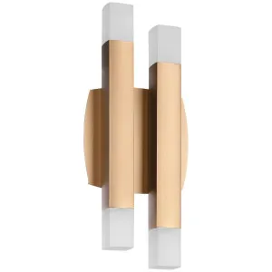 Eglo Estanterios Modern Twin Bar Up/Down LED Wall Light Brass by Eglo, a Wall Lighting for sale on Style Sourcebook