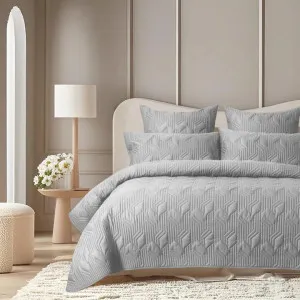 Accessorize 400 Thread Count Bamboo Cotton Grey Coverlet Set by null, a Quilt Covers for sale on Style Sourcebook