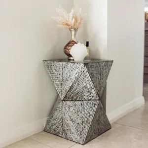 Enki 35cm Mother of Pearl Inlay Side Table by Luxo Home Decor, a Side Table for sale on Style Sourcebook