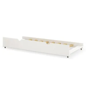 Narell Solid Pine Single Pull Out Trundle Bed - White by Luxo, a Kids Beds & Bunks for sale on Style Sourcebook