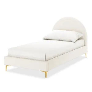 Camryn Single Boucle Kids Bed - White Cream by Luxo, a Kids Beds & Bunks for sale on Style Sourcebook