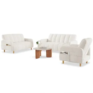 Anica 6 Seater Boucle Sofa Bed Set by Luxo, a Saunas for sale on Style Sourcebook