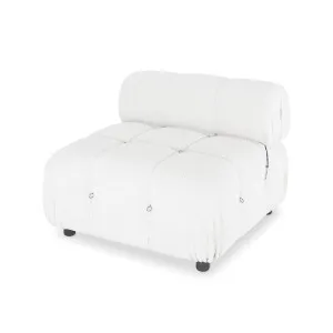 Keila Modular Tufted Boucle Single Sofa in Cream White by Luxo Furniture, a Sofas for sale on Style Sourcebook