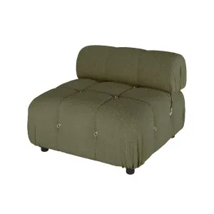 Keila Modular Tufted Boucle Single Sofa in Green by Luxo Furniture, a Sofas for sale on Style Sourcebook