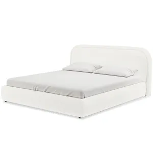 Calix Boucle Bed Frame - White Cream by Luxo, a Beds & Bed Frames for sale on Style Sourcebook