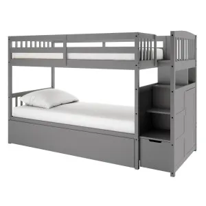 Flavia Timber Bunk Bed with Storage Staircase by Luxo, a Beds & Bed Frames for sale on Style Sourcebook