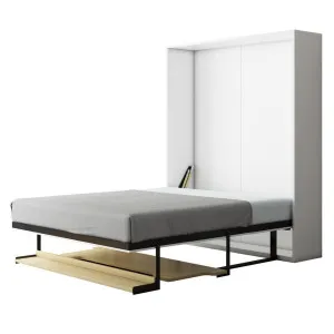 Logan Queen Space Saving Foldout Wall Bed & Desk in White by Luxo Furniture, a Beds & Bed Frames for sale on Style Sourcebook