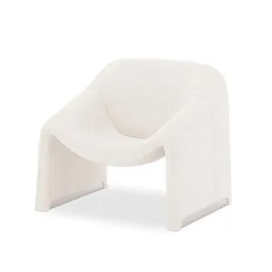 Aaralyn Boucle Fabric Accent Chair in Cream White by Luxo Furniture, a Chairs for sale on Style Sourcebook