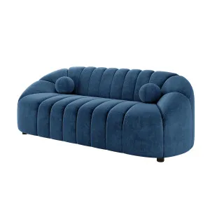 Trina 3 Seater Tufted Velvet Sofa in Blue by Luxo Furniture, a Sofas for sale on Style Sourcebook