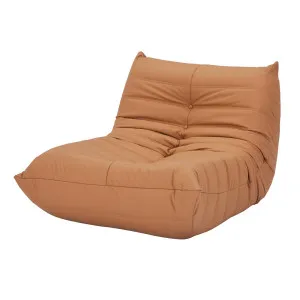 Claris PU Leather Tufted Lounge Sofa Chair in Caramel by Luxo Furniture, a Sofas for sale on Style Sourcebook