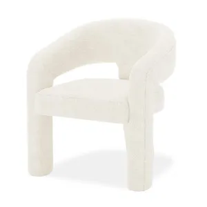 Mariah 3 Legged Boucle Accent Chair in Cream White by Luxo Furniture, a Sofas for sale on Style Sourcebook