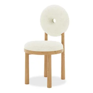 Wubin Boucle Premium Oak Round Dining Chair (Set of 2) by Luxo Furniture, a Dining Chairs for sale on Style Sourcebook