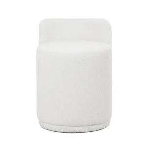 Hiboa Boucle Ottoman Stool in Eggshell White by Luxo Furniture, a Sofas for sale on Style Sourcebook
