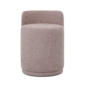 Hiboa Chenille Ottoman Stool in Light Pink by Luxo Furniture, a Ottomans for sale on Style Sourcebook
