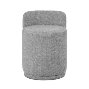 Hiboa Chenille Ottoman Stool in Warm Grey by Luxo Furniture, a Ottomans for sale on Style Sourcebook