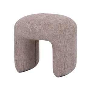 Hirokoz Chenille Ottoman Stool in Light Pink by Luxo Furniture, a Ottomans for sale on Style Sourcebook