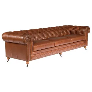Sheffield 4 Seater Leather Sofa, Vintage Whiskey by Schots Home Emporium, a Dining Chairs for sale on Style Sourcebook