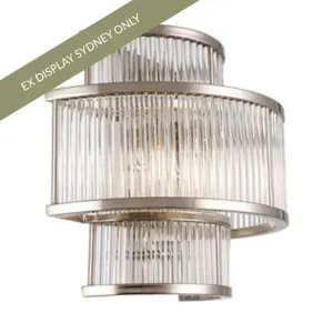 Fontaine Wall Sconce - Nickel - OUTLET NSW by Cafe Lighting and Living, a Wall Lighting for sale on Style Sourcebook