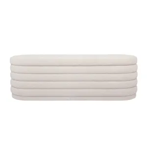 Demi Storage Bench Ottoman - White Boucle by Cafe Lighting and Living, a Ottomans for sale on Style Sourcebook