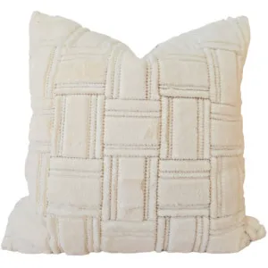 Ada Cushion 55cm Square - Faux Fur Cream White by null, a Cushions, Decorative Pillows for sale on Style Sourcebook