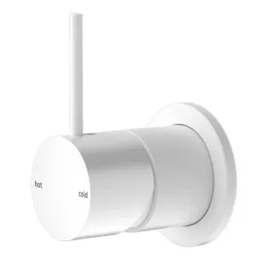 Nero Mecca Shower Mixer 60mm Handle Up Plate Matte White by Nero Tapware, a Bathroom Taps & Mixers for sale on Style Sourcebook