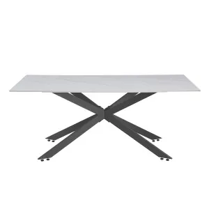 Alfred 180cm Modern Pedestal Dining Table - Marble White by Luxo, a Dining Tables for sale on Style Sourcebook
