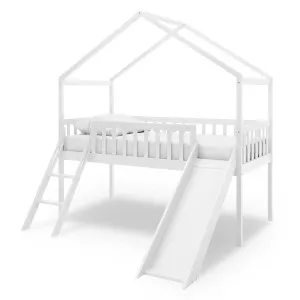 Inala Solid Pine Kids House Loft Bed w/ Slide by Luxo, a Kids Beds & Bunks for sale on Style Sourcebook