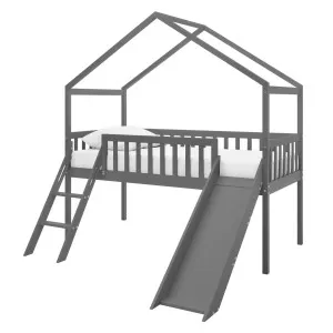 Inala Solid Pine Kids House Loft Bed w/ Slide by Luxo, a Kids Beds & Bunks for sale on Style Sourcebook