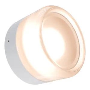 Calibo Gull Round Frosted Acrylic 3CCT LED Exterior Wall Light White by Calibo, a Wall Lighting for sale on Style Sourcebook