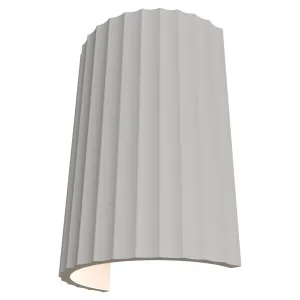 Calibo Munia Sculptural Fluted Up/Down Wall Light with Paintable Gypsum Surface White by Calibo, a Wall Lighting for sale on Style Sourcebook