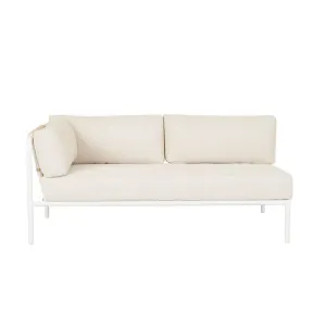 Mauritius Island 2 Seater Left Arm Sofa - Sand - White by null, a Outdoor Sofas for sale on Style Sourcebook