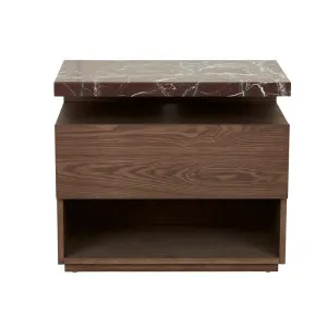 Float Bedside - Matt Rouge Marble - Smoked Ash by null, a Bedside Tables for sale on Style Sourcebook