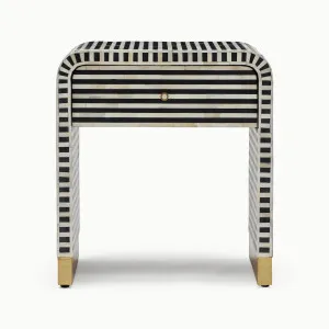 Amo Bone Inlay Bedside Black by Horgans, a Bedside Tables for sale on Style Sourcebook