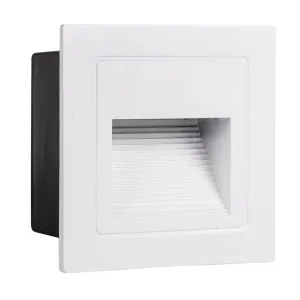 Havit Trin Midi Square LED Weatherproof Recessed Outdoor Step Light 240V AC White by Havit, a Outdoor Lighting for sale on Style Sourcebook