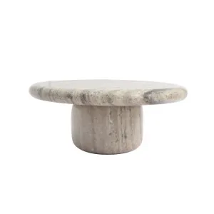 Rufus Indra Footed Plate - Oat Marble by null, a Decorative Plates & Bowls for sale on Style Sourcebook