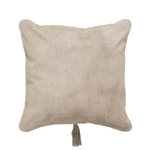Pelle Leather Cushion Light Grey 48x48 by Horgans, a Cushions, Decorative Pillows for sale on Style Sourcebook