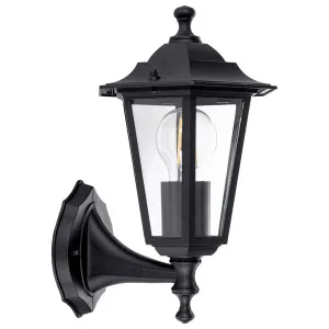 Havit Fibra Modern Hexagonal Clear Glass Aluminium Outdoor Wall Light Black by Havit, a Wall Lighting for sale on Style Sourcebook