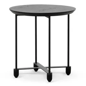 Ex Display - Keneth Wooden Top Side Table - Full Black by Interior Secrets - AfterPay Available by Interior Secrets, a Side Table for sale on Style Sourcebook