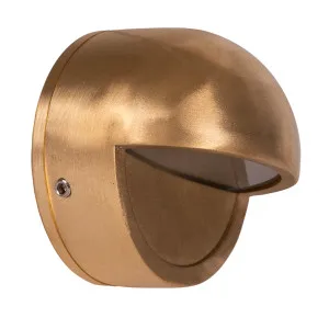 Havit Veko Small Round Glare Free LED Exterior Wall/Step Light 12V DC Brass by Havit, a Outdoor Lighting for sale on Style Sourcebook