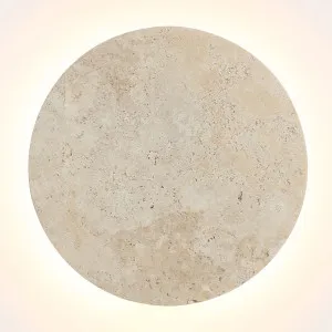 Oriel Lighting Dot Natural Travertine Eclipse Tricolour LED Wall Light Medium by Oriel Lighting, a Wall Lighting for sale on Style Sourcebook