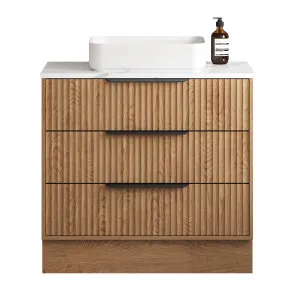Emmett Vanity 900mm Centre Colour Upgrade Basin SilkSurface AC Top Floorstanding by Timberline, a Vanities for sale on Style Sourcebook