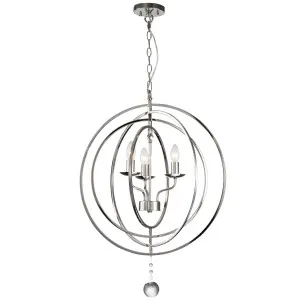 MDA Lighting Maxwell Modern 3 Light Orb Silhouette Pendant Nickel by MDA Lighting, a Pendant Lighting for sale on Style Sourcebook