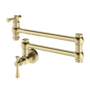 Cromford Pot Filler Brushed Lead Free In Gold By Phoenix by PHOENIX, a Kitchen Taps & Mixers for sale on Style Sourcebook