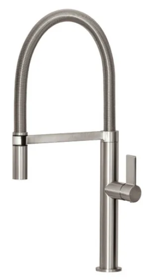 Prize Sink Mixer Flexible Coil 5Star Lead Free | Made From Brass In Brushed Nickel By Phoenix by PHOENIX, a Kitchen Taps & Mixers for sale on Style Sourcebook
