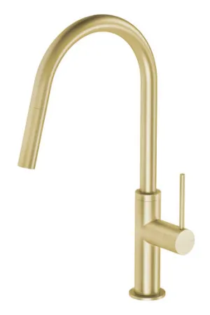 Vivid Slimline Sink Mixer With Pull-Out Spray 5Star Lead Free | Made From Brass In Gold By Phoenix by PHOENIX, a Kitchen Taps & Mixers for sale on Style Sourcebook