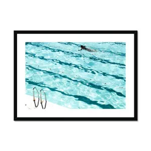 Sydney Bondi Icebergs Swimmer Coastal Framed & Mounted Print by null, a Prints for sale on Style Sourcebook