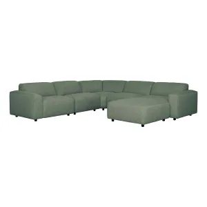 Harry 7 Seater Modular Sofa + Ottoman in Cobble Green by OZ Design, a Sofas for sale on Style Sourcebook